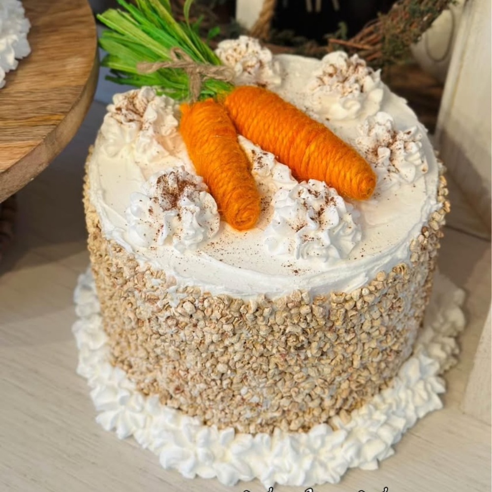 Artificial Faux Carrot Cake